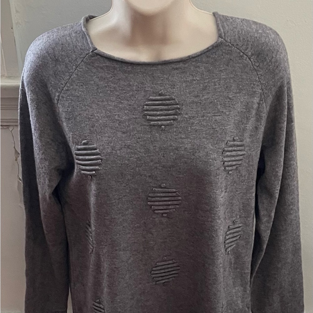 Rihanna cashmere blend purple cube detailing sweater size XXL luxury square neck